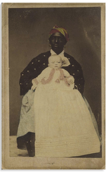 CDV Photograph of an 19th Century African American Wet Nurse From Savannah, Georgia
